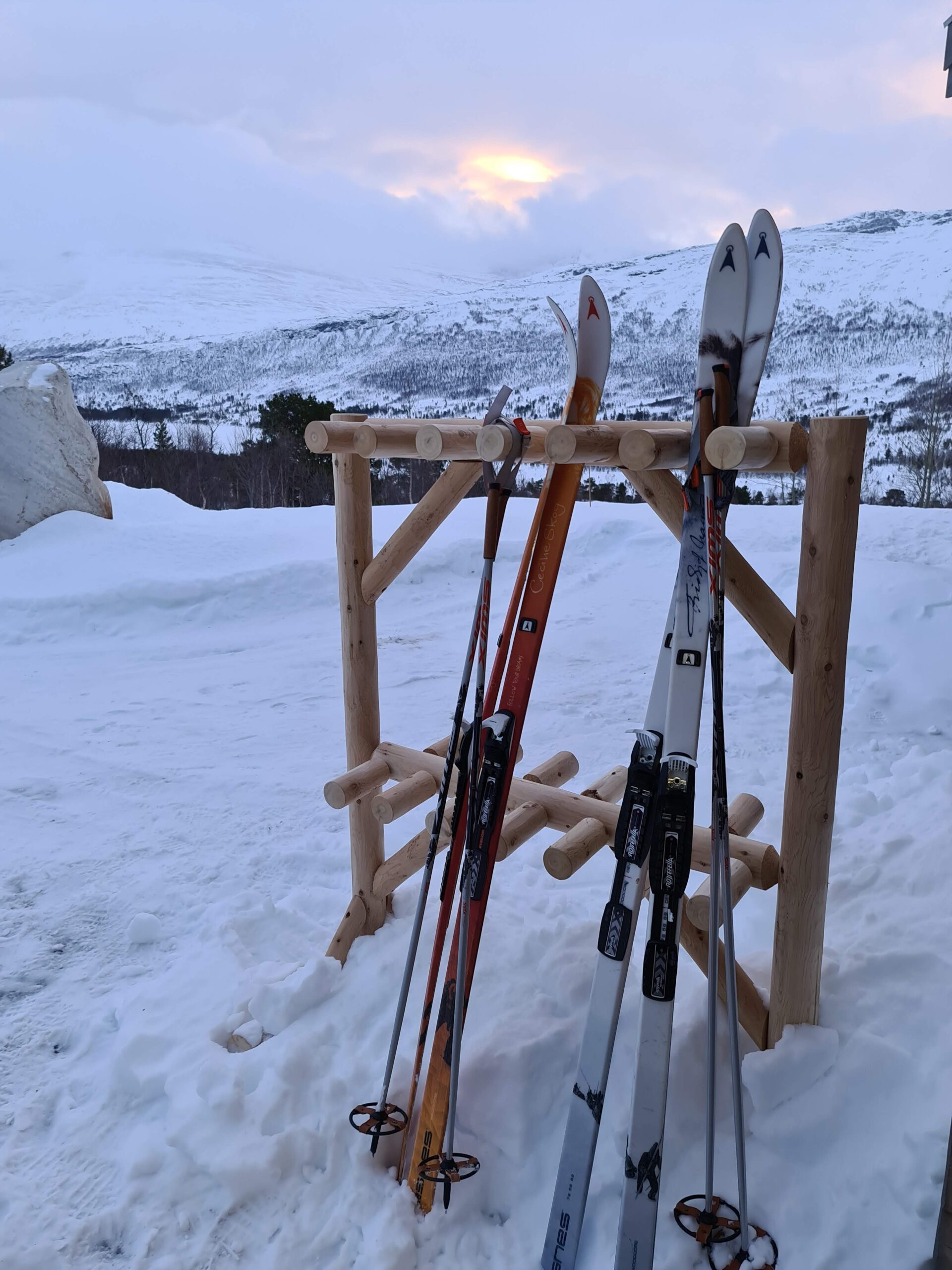 Cedertre skistativ